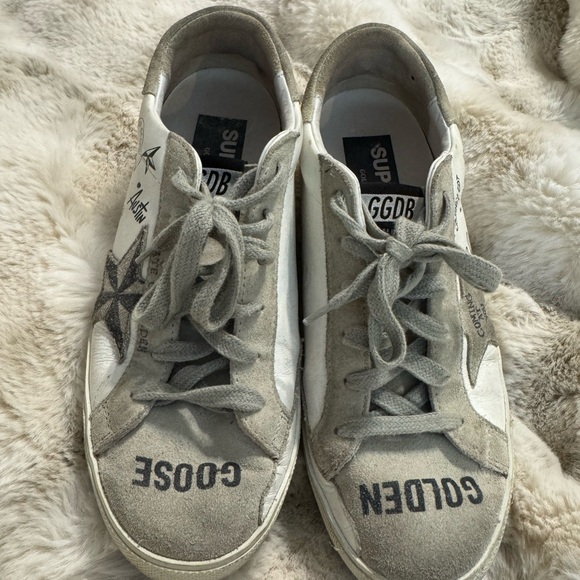 Golden Goose Women's Super-Star Texas Journey Printed Low Top Sneakers Sz 38 - Picture 1 of 4